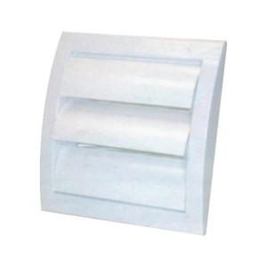 Griglia ricambio aspiratore 100mm a gravità bianca con retina anti-insetti LUX129