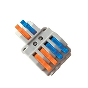Morsetto splitter 2 poli leva blu arancione ELMARK 31029