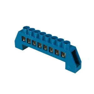 Morsettiera neutro isolata 12 poli blu ELMARK 14312