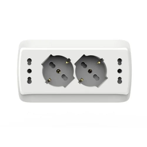 Multipresa da parete All-in Round ECOVA 27102 bianca 4 prese scatola 503 profilo basso Multipresa da parete All-in Round ECOVA 27102 bianca 4 prese scatola 503 profilo basso