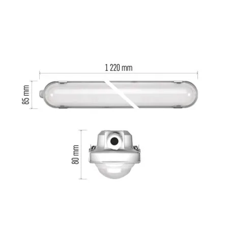 Plafoniera Stagna LED 120cm IP66 Potenza Regolabile 21-35W Driver OSRAM 5600lm | EMOS ZT1521