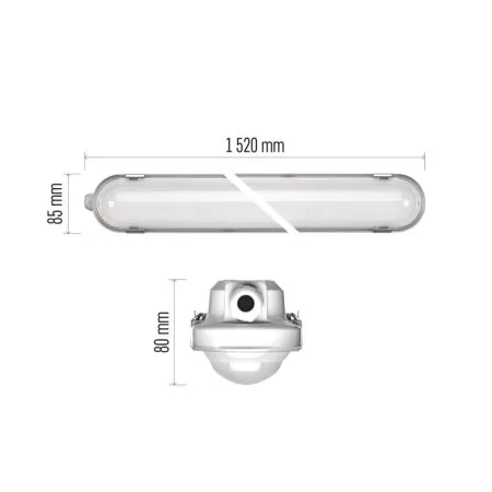 Plafoniera Stagna LED 150cm IP66 Potenza Regolabile 29-51W Driver OSRAM 8150lm | EMOS ZT1621