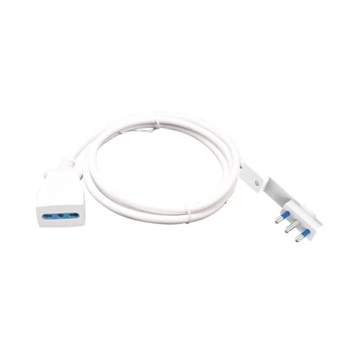 Prolunga elettrica spina piatta 3m cavo 3x1mm² bipasso 16A bianca ECOVA 32101 Prolunga elettrica spina piatta 3m cavo 3x1mm² bipasso 16A bianca ECOVA 32101