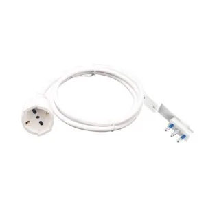 Prolunga elettrica spina piatta 3m presa universale schuko bipasso 16A bianca ECOVA 32106