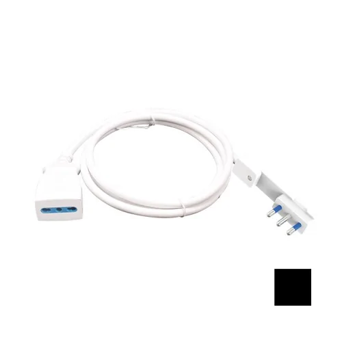 Prolunga elettrica spina piatta 1m cavo 3x1mm² bipasso 16A nera ECOVA 32100 Prolunga elettrica spina piatta 1m cavo 3x1mm² bipasso 16A nera ECOVA 32100