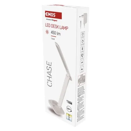 Lampada Tavolo LED Dimmerabile CHASE 450lm 3 Temperature Bianca | EMOS Z7619W