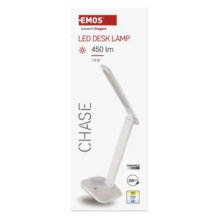 Lampada Tavolo LED Dimmerabile CHASE 450lm 3 Temperature Bianca | EMOS Z7619W