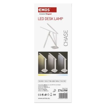 Lampada Tavolo LED Dimmerabile CHASE 450lm 3 Temperature Bianca | EMOS Z7619W