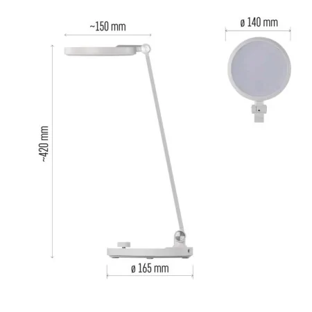 Lampada Tavolo LED Dimmerabile CHARLES 550lm Luce Regolabile Bianca | EMOS Z7628W