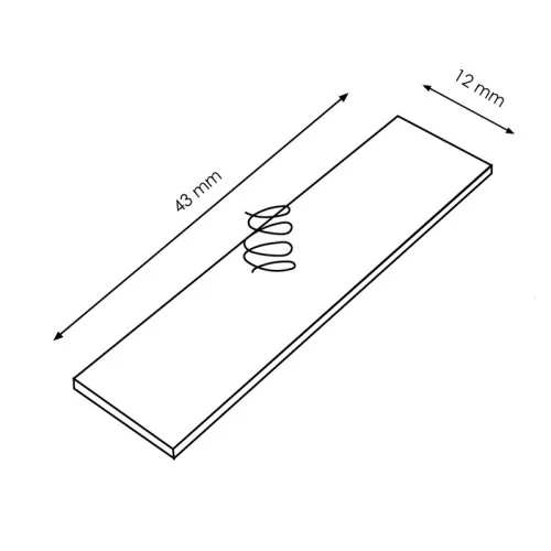 Dimensioni interruttore touch 43x12mm per profilo LED