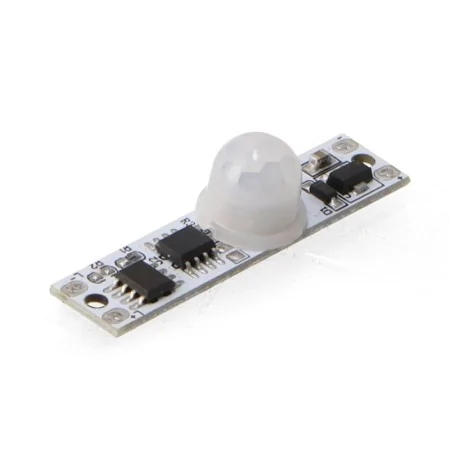 Sensore movimento PIR LEDME LM2265 per striscia LED modulo 43x12mm con cupola bianca