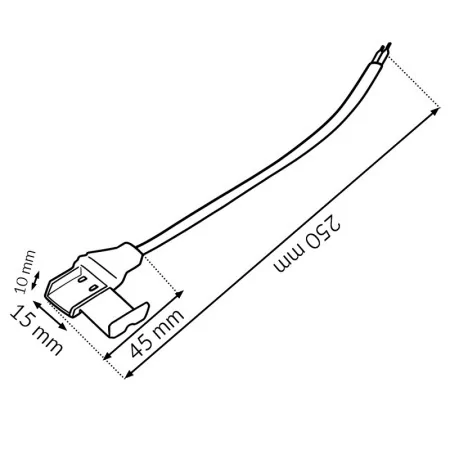 Cavo Alimentazione LED 220V con Clip per Striscia COB Crimpabile | GA0084