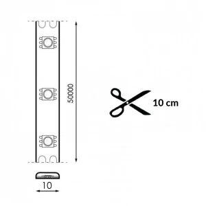 Striscia LED COB 220V LEDME GA2687 luce calda 3000K IP67 esterno 14W/m 2