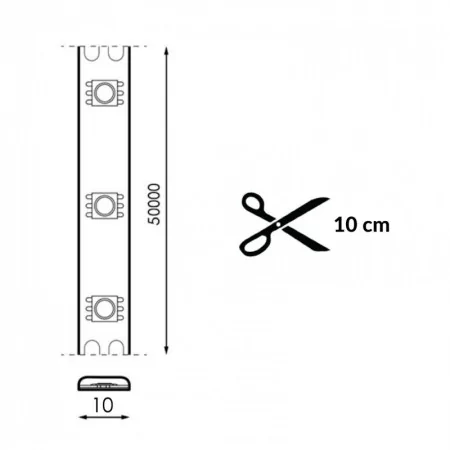Striscia LED COB 220V 14W/m 1650lm 3000K Luce Calda IP67 Esterno 50m | LEDME GA2687