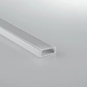 Profilo LED alluminio slim Milano bianco 2 metri cover opale tappi staffette inclusi