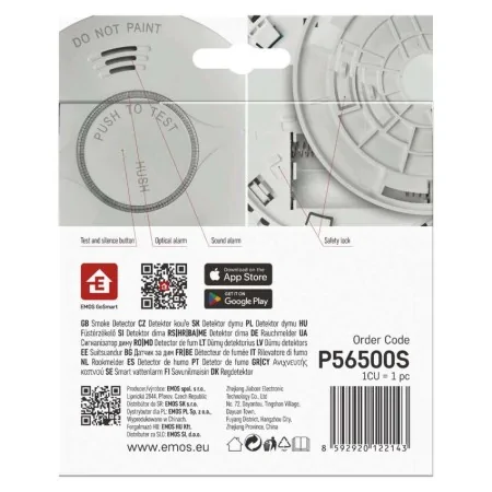 Rilevatore di Fumo Smart TSS380C-HW WiFi Notifiche Smartphone App TUYA | EMOS P56500S