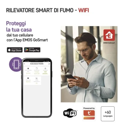 Rilevatore di Fumo Smart TSS380C-HW...