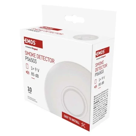 Rilevatore di Fumo TSS910A Certificato CPR EN 14604 Allarme 85dB 10 Anni | EMOS P56503