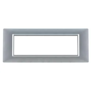 Placca compatibile Vimar grigio luna 7 moduli serie VP42 ECOVA 27315