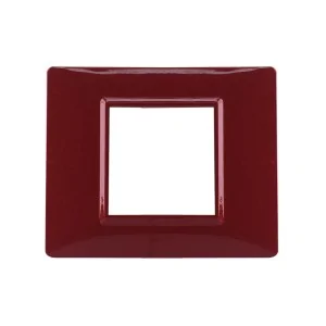 Placca compatibile Vimar rosso scarlatto 2 moduli serie VP42 ECOVA 27270