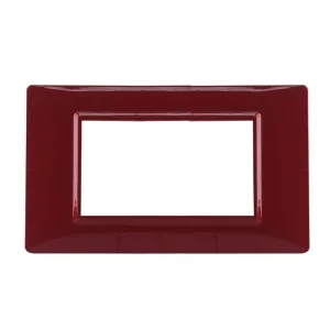 Placca compatibile Vimar rosso scarlatto 4 moduli serie VP42 ECOVA 27306