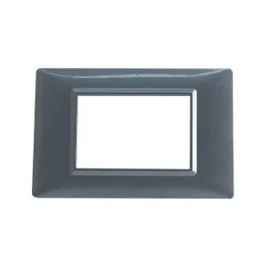 Placca compatibile Vimar grigio urban 3 moduli serie VP42 ECOVA 27294