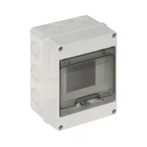 Centralino stagno IP65 5 moduli da parete Marlanvil 92.04 portello fumè binario DIN