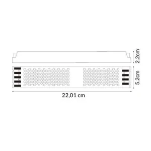 Alimentatore strisce LED 24V 400W alluminio ultraslim 22mm con dip switch LEDME LM2255 2