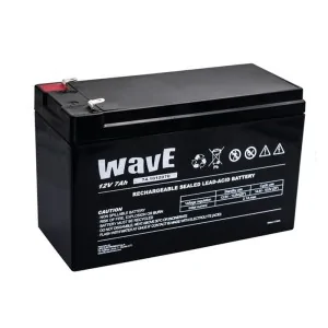 Batteria allarme 12V 7Ah ermetica al piombo AGM Faston 4.8mm WAVE