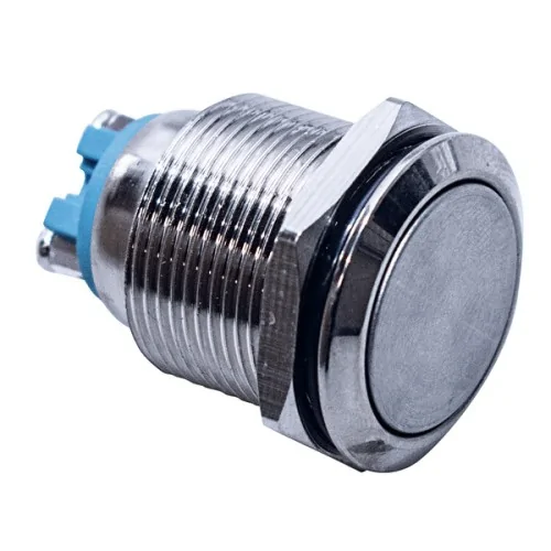 Pulsante antivandalo 19mm momentaneo normalmente aperto acciaio inox IP66 34.46045