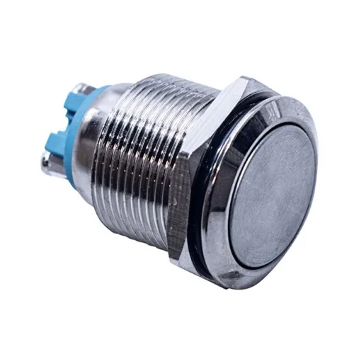 Pulsante antivandalo 19mm momentaneo normalmente aperto acciaio inox IP66 34.46045