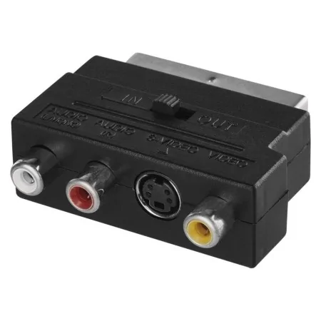 Adattatore SCART a 3 RCA + S-Video Bidirezionale IN/OUT 21 Poli | LIFE 38.002919E