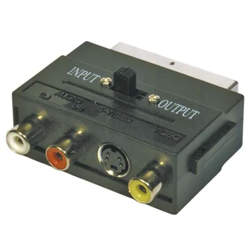 Adattatore SCART a 3 RCA + S-Video...