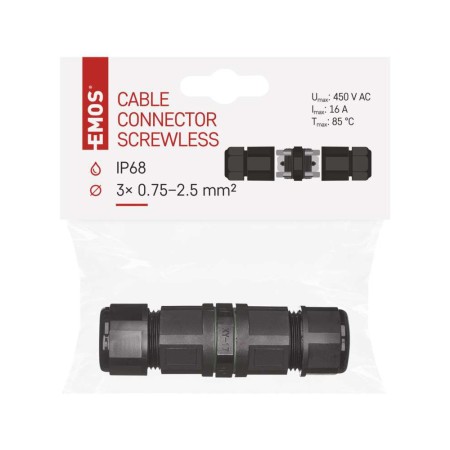 CONNETTORE GIUNTO TRIPOLARE RAPIDO IP68 LED EMOS ZS9020