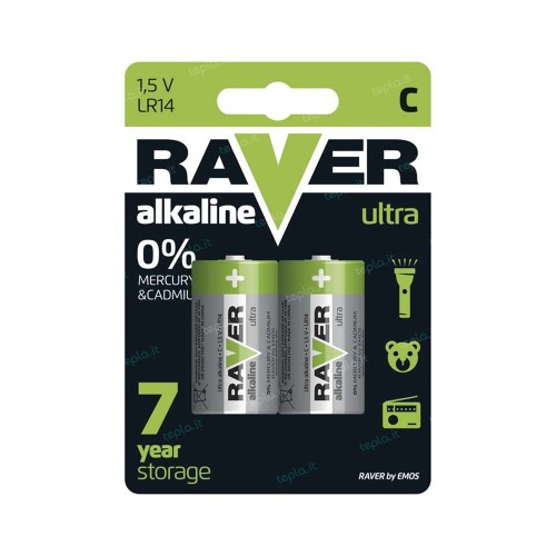 BATTERIA MEZZA TORCIA ALCALINA 2PZ...