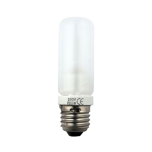 Lampadina alogena 200W, vetro satinato, CRI 100, luce calda e dimmerabile