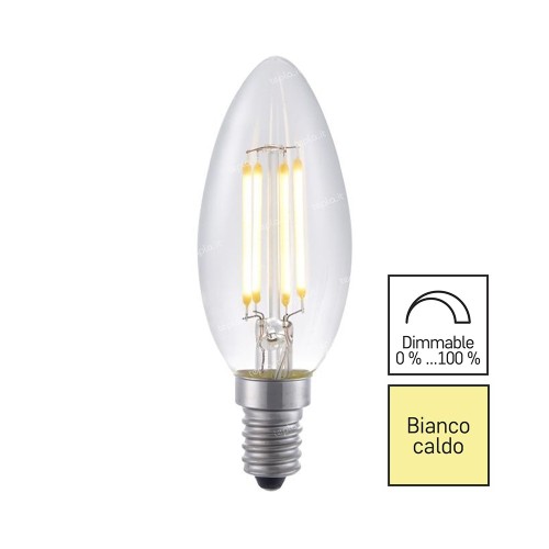 Lampadina LED Filamento Oliva E14...