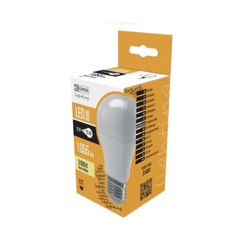 LAMPADINA LED GOCCIA 12W (75W) E27 3000K 1055LM EMOS ZL4013