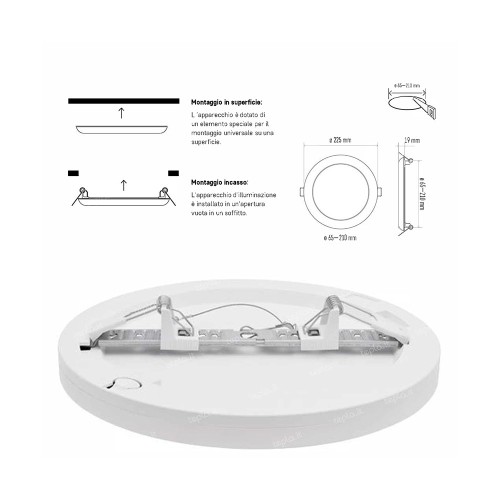 PANNELLO LED 18W CCT 5IN1 19X225MM...