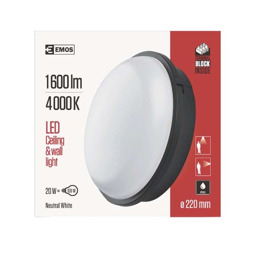 PLAFONIERA LED STAGNA TONDA BIANCA... PLAFONIERA LED STAGNA TONDA BIANCA...