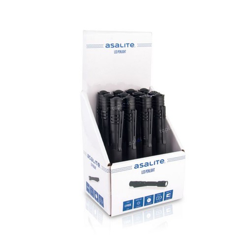 PENLIGHT 1.2W LED CON BATTERIE SUPER ALCALINE INCLUSE ASALITE - ESPOSITORE 12PZ