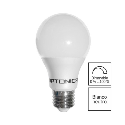 LAMPADINA LED E27 12W (75W) 1055LM 4500K DIMMERABILE OPTONICA 1852
