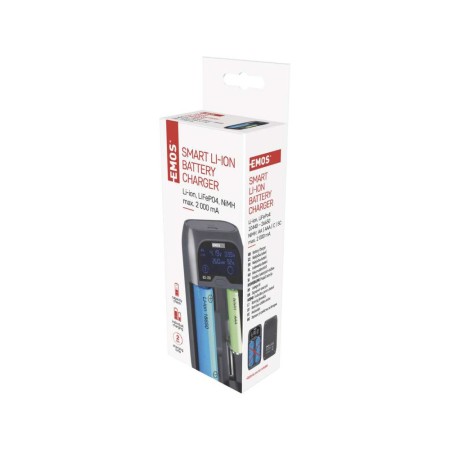 CARICABATTERIE SMART PER BATTERIE AL LITIO NiMH EMOS N9221