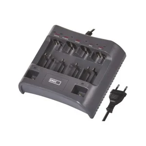 Caricabatterie pile ricaricabili NiMH EMOS N9169 6 slot AA AAA C D 9V