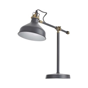 Lampada da Tavolo HARRY EMOS Grigio Scuro - E27, Braccio Regolabile, Design Elegante Emos Z7611 2