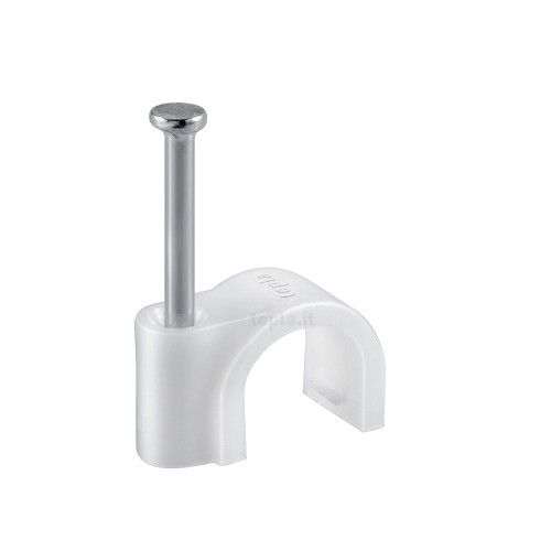 GRAFFETTE FISSACAVO BIANCO CON CHIODO MISURA 13/14 CONF 100PZ