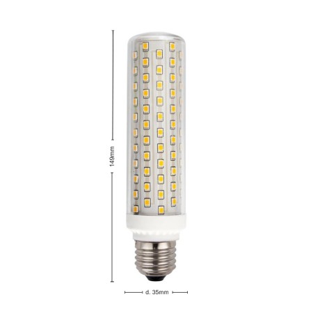 Lampadina Tubolare LED E27 15W (130W) Dimmerabile - Luce calda 3000K, Alta Luminosità