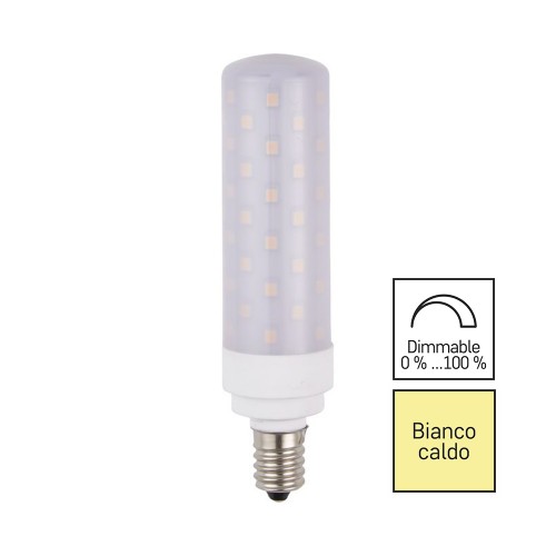 Lampadina Tubolare LED E14 10W (75W) Dimmerabile - Luce Calda