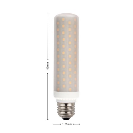 Lampadina tubolare  LED E27 15W (100W) Dimmerabile Finitura Satinata - Luce Calda 3000k