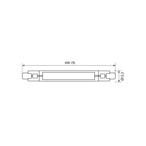 Lampadina LED R7S COB 135mm 9W 900 lm Bianco Caldo 3000K 360º